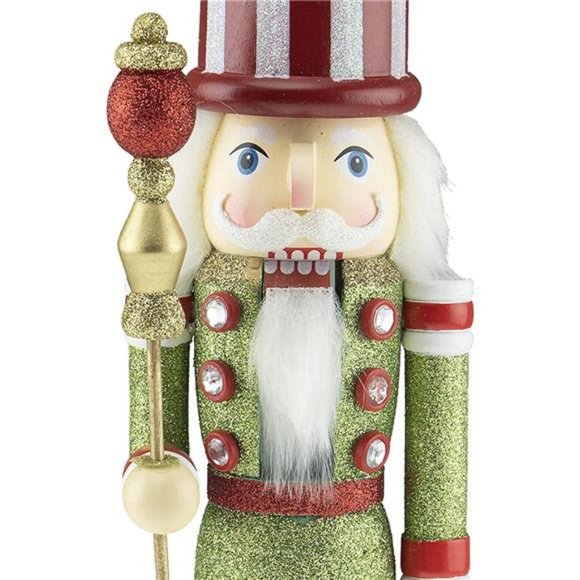 Traditional Wooden Nutcracker, Festive Christmas Decor Ornament 15 Inch - Picture 4 of 7